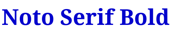 Noto Serif Bold fuente